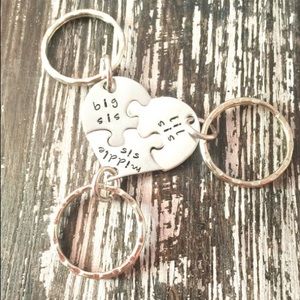 Sibling puzzle piece necklaces